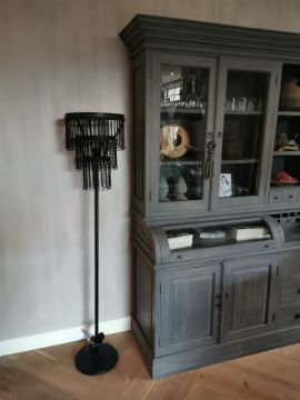 Picture of Vloerlamp met smeedijzeren kettingen zwart