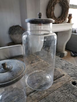 Picture of Glazen voorraadpot XL vintage grey