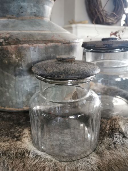 Picture of Glazen voorraadpot vintage small
