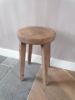 Picture of Stoer & Stijlvol oud houten kruk rond