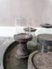 Picture of Waxine glas op voet vintage grey