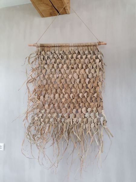 Picture of Stoer & Stijlvol gevlochten palmblad wandkleed