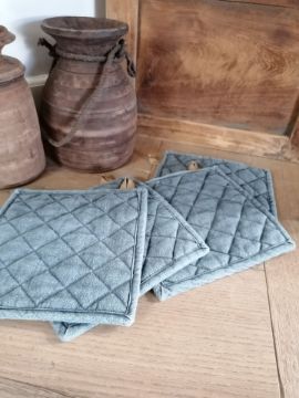 Picture of Linnen look pannenlappen dark grey