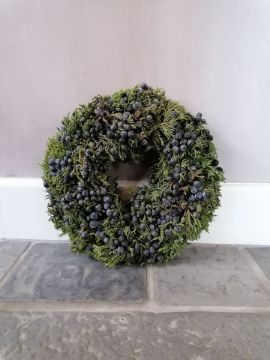 Picture of Stoer & Stijlvol besjes krans 30 cm blauw