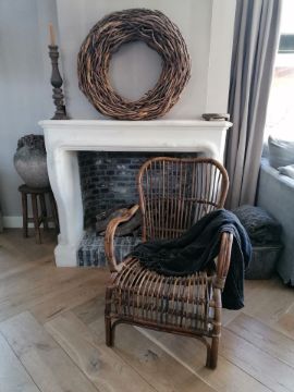 Picture of Landelijke rotan stoel bruin