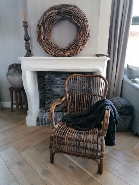 Picture of Landelijke rotan stoel bruin