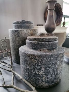 Picture of Pot met deksel Moss finish S