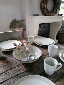 Picture of Stoer & Stijlvol schaal L beige keramiek