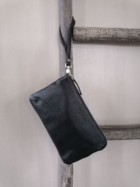 Picture of Lederen Clutch Antraciet Raw Materials
