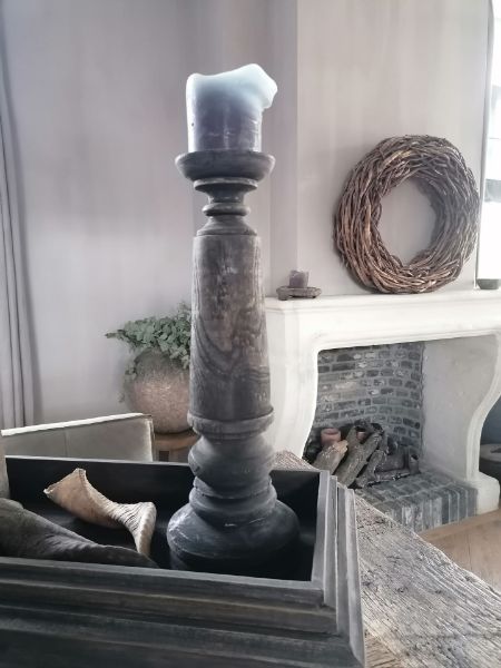 Picture of Houten kandelaar Grey groot