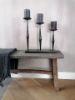 Picture of Zwarte smeedijzeren kandelaar | 3 candles