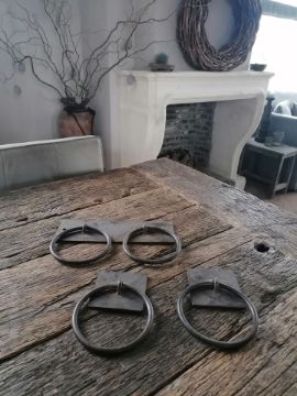 Picture of Robuuste metalen handdoek ring enkel