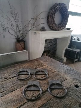 Picture of Robuuste metalen handdoek ring dubbel