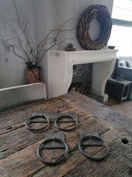Picture of Robuuste metalen handdoek ring dubbel