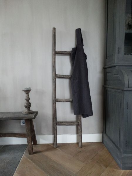 Picture of Linnen kook - verf schort donkergrijs M