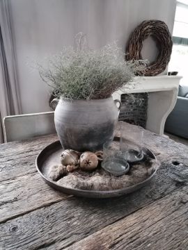 Picture of Metalen kerstbal sneeuwvlok antique 8 cm