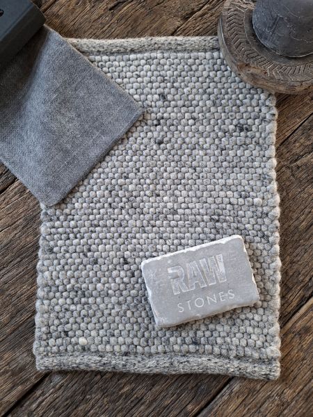 Picture of Vloerkleed handgeweven natuur wol Grey
