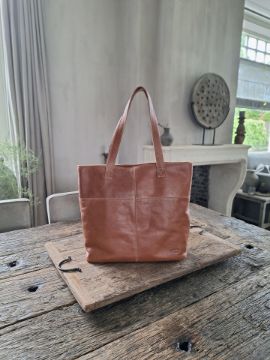 Picture of Lederen shopping bag Camel Raw Materials