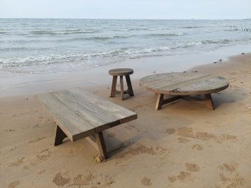 Picture of Landelijke robuuste salontafel - tuintafel 90 cm