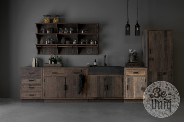 Picture of Landelijke keuken element |  Smal 1-deurs 1-lade kastje | no. K007