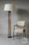 Picture of Rustiek houten vloerlamp Delhi | incl. kap linnen half hoog 5550