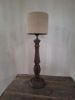 Picture of Houten tafellamp 66,5 cm bruin incl beige kap