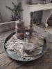 Picture of Vintage houten onderzetters in houder Grey finish