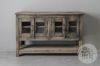 Picture of Oude sidetable - wandtafel | rustiek verweerd hout met deurtjes
