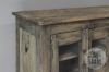 Picture of Oude sidetable - wandtafel | rustiek verweerd hout met deurtjes