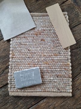 Picture of Vloerkleed handgeweven natuur wol Sand