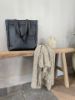 Picture of Lederen shopping bag met vak Antraciet Raw Materials