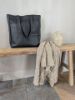 Picture of Lederen shopping bag met vak Antraciet Raw Materials