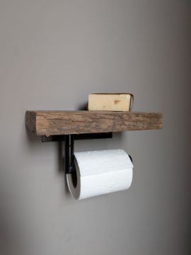 Picture of Toiletrol houder oud rustiek enkel