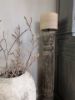 Picture of Baluster vloerlamp met beige linnen kap